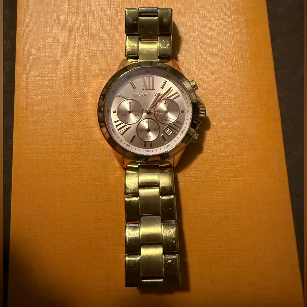 Michael Kors Gold and Silver Chronograph Watch